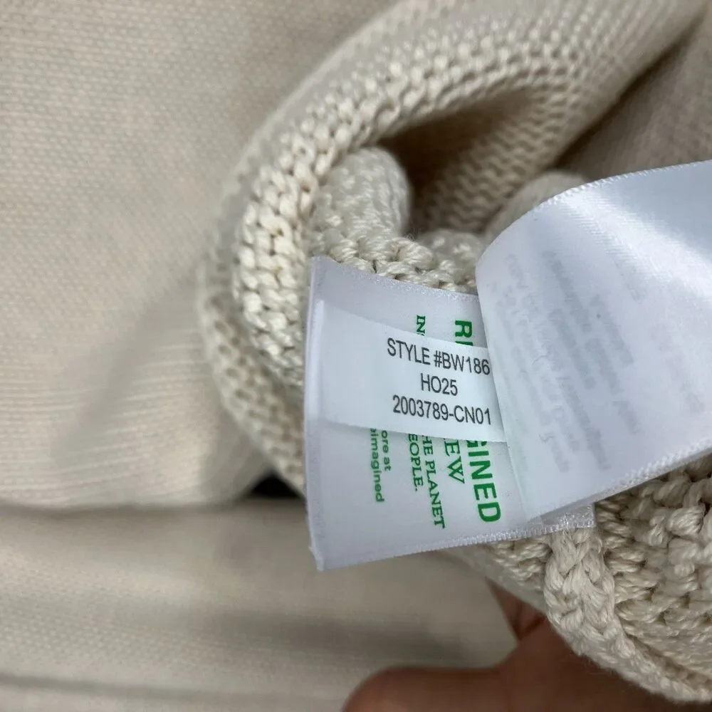 J Crew 1988 Rollneck Sweater Mens L Cream Cotton Preppy Coastal BW186‎